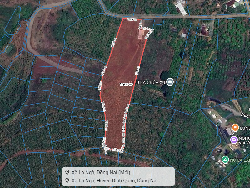 1.24Ha Đất sát KDL sinh thái hồ Trị An Quốc Lộ 20 Đồng Nai