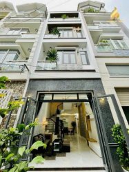 nhà mới 4T HXH 45m2, Vuông Phạm Văn Chiêu QV