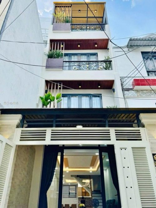 mới xây Vuông 4 tầng hẻm XH né 62m2 Ung Văn Khiêm Bình Thạnh