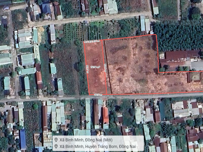 D1853 đất Full thổ Bình Minh-Giang Điền Đồng Nai, sổ hồng riêng, hẻm xe hơi, 20x63m, 8.x tỷ