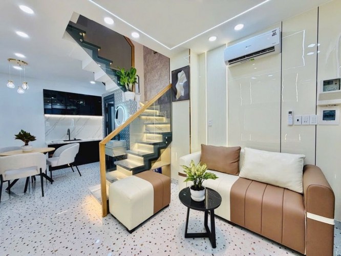 K2144 nhà Nguyễn Văn Công Gò Vấp, sổ hồng riêng, Vuông, 3T, 3.3x7m, 3.x tỷ